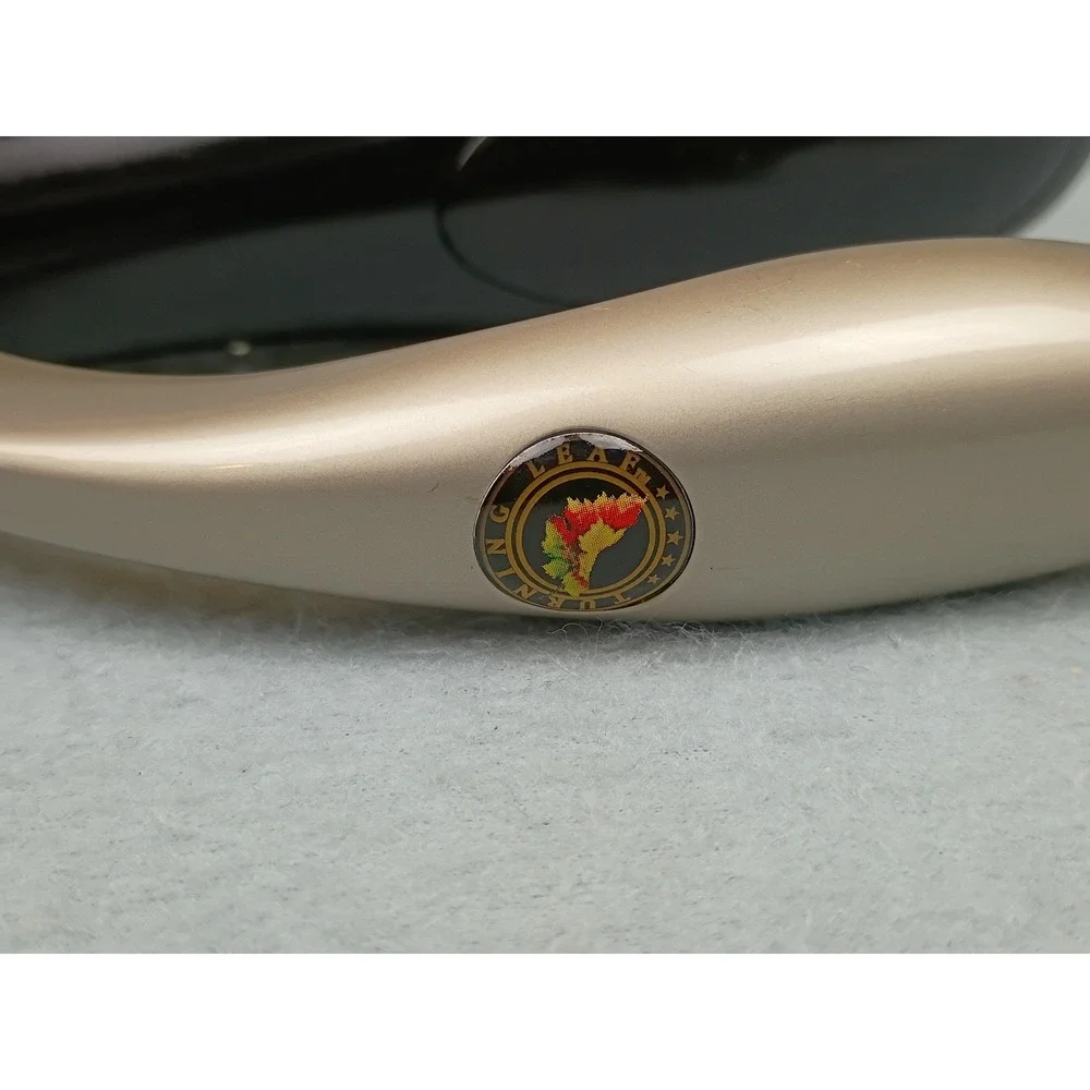 Turning Leaf Lever Style Wine Bottle Opener Corkscrew Black and Gold